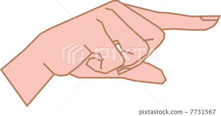 男性右手用食指和拇指打開 7731567