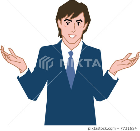 一位20歲的商人伸出雙手 7731654
