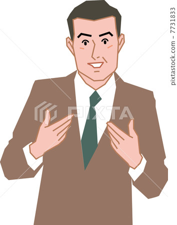 50's businessman talking with hand gestures 7731833