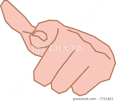 Male left hand holding a finger 7731861