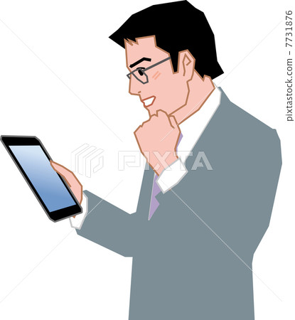 30's office worker using tablet PC 7731876