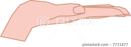 一個女人的右手，手掌朝上 7731877