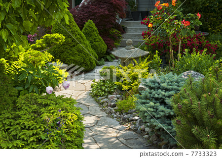 Garden path with stone landscaping 7733323