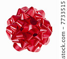 Red Christmas gift bow on white 7733515