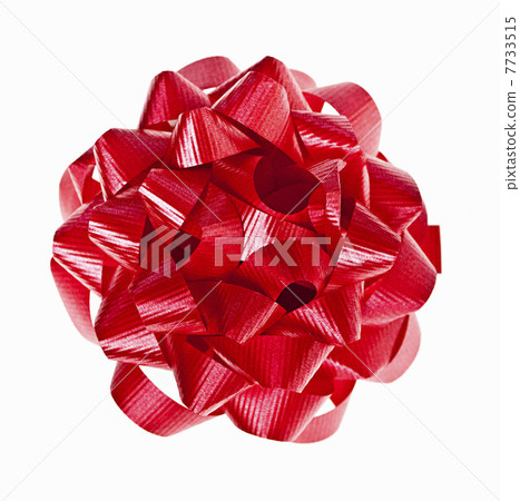 Red Christmas gift bow on white Red Christmas gift bow on white 7733515