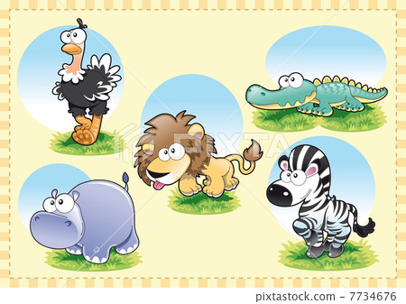 Savannah animal family. 7734676