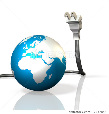 Abstract 3DCG Illustrating Energy Problem 7737846