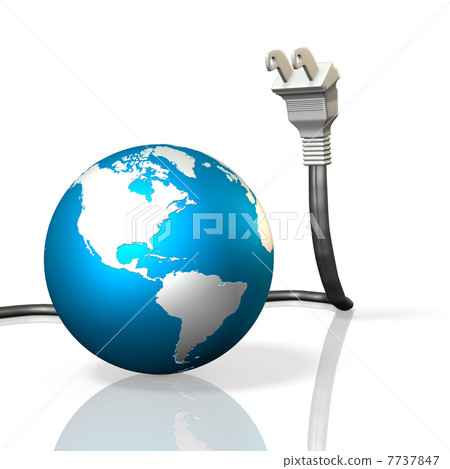 Abstract 3DCG Illustrating Energy Problem 7737847