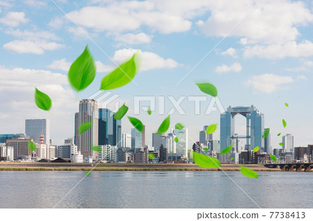 Leaf leaves and buildings in Osaka Leaf leaves and buildings in Osaka 7738413