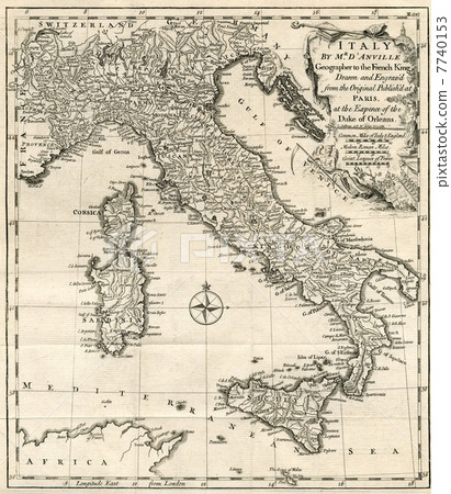 18世紀舊地圖“意大利” 7740153