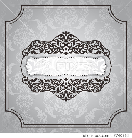 floral vintage frame 7740363