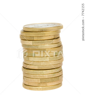 tower of euro coins 7742155