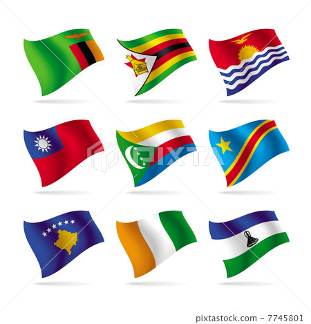Set of world flags 10 7745801