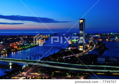 Niigata Nishi Port Night view 7749787