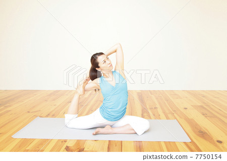 Yoga, female, yoga pose 7750154