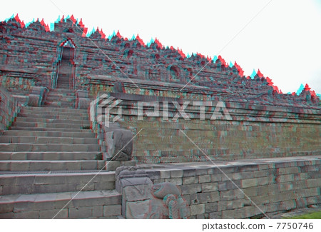 Borobudur Temple in stereo 7750746