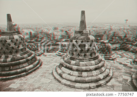 Borobudur Temple in stereo 7750747