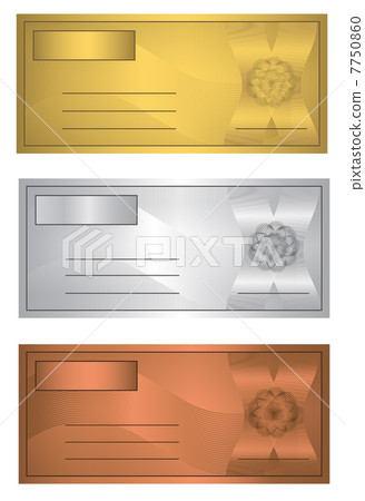Coupon trio Gold Silver Bronze vector template - Stock Illustration ...