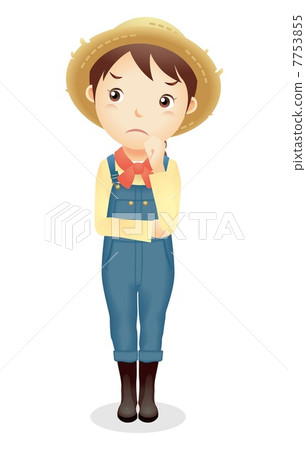 Women's straw hat illustration 7753855