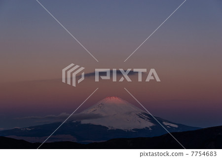 從箱根大涌谷到黎明的富士山 7754683