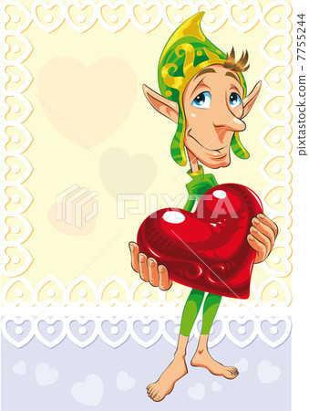Sweet elf with heart. Sweet elf with heart. 7755244