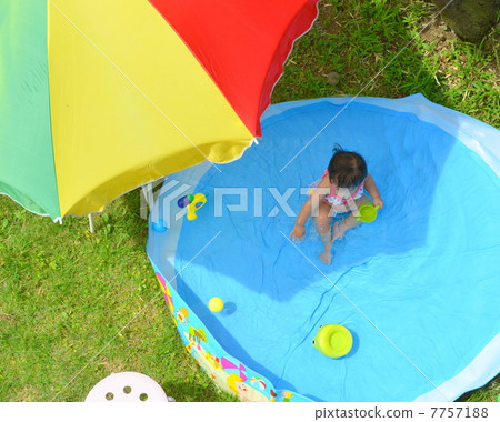 Play pool in the garden, summer garden Play pool in the garden, summer garden 7757188