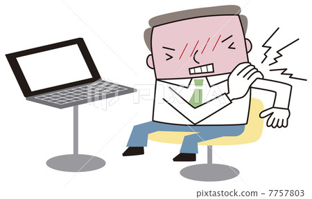 Businessman with stiff shoulders Businessman with stiff shoulders 7757803