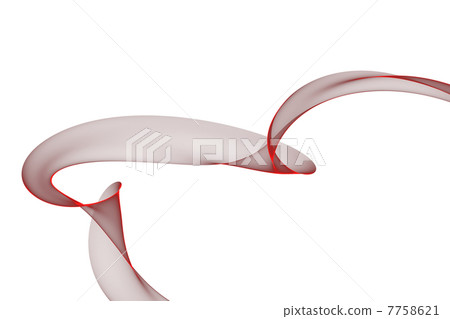 abstract red ribbon - Stock Illustration [7758621] - PIXTA