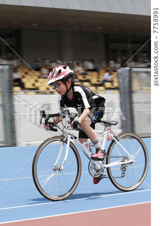 A boy running on a road racer 7758991