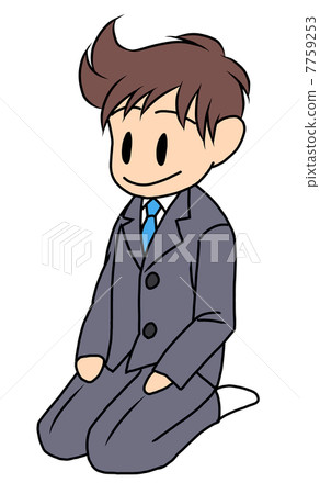 A sitting businessman A sitting businessman 7759253