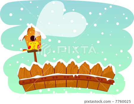 bird family in winter 7760025