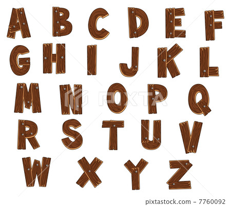 Alphabet with woods. Alphabet with woods. 7760092