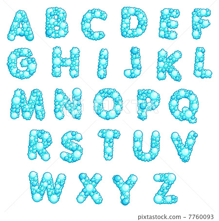 Alphabet with bubbles. Alphabet with bubbles. 7760093