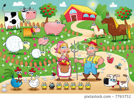 Funny farm family. 7763752