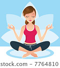 Beautiful woman doing Yoga Meditation Beautiful woman doing Yoga Meditation 7764810