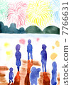 People watching fireworks 7766631