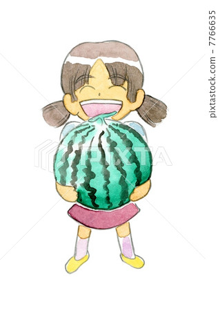 Girls with watermelons 7766635