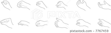 舉行，畫，一隻手的插圖 7767459