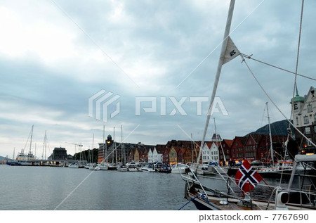 The Bryggen district of Bergen where the Hanseatic alliance's commercial and warehouses remain 7767690