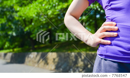 A woman who runs in the park A woman who runs in the park 7768547