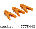 Orange plastic clothespins 7775443