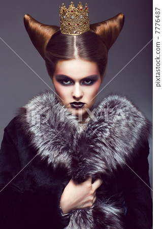 Nobility. Honorable Princess with Golden Crown. Creative Concept Nobility. Honorable Princess with Golden Crown. Creative Concept 7776487