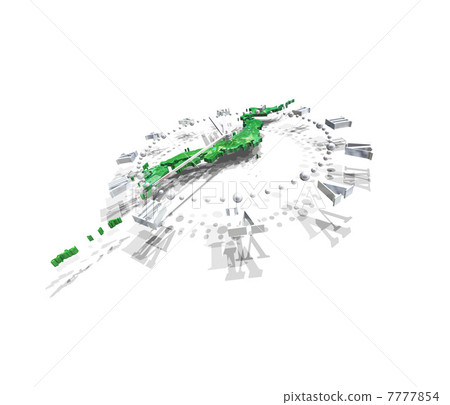 11:58 / Japanese map clock 7777854