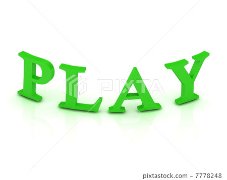 PLAY sign with green letters - Stock Illustration [7778248] - PIXTA
