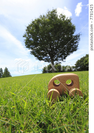 草坪和汽車模型 7781425