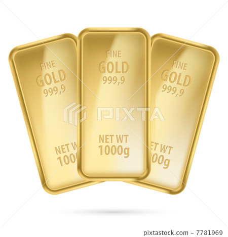 Three gold bars. Three gold bars. 7781969