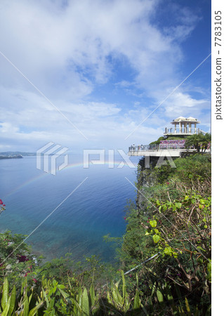 Cape of lover of Guam and rainbow 7783105