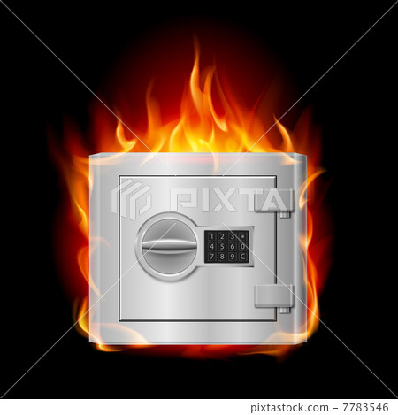 Burning steel safe Burning steel safe 7783546