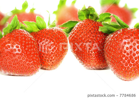 Strawberries against white background 7784686