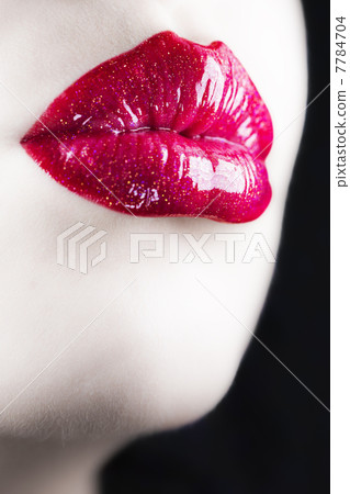 Beautiful female lips. Vertical shot. Beautiful female lips. Vertical shot. 7784704